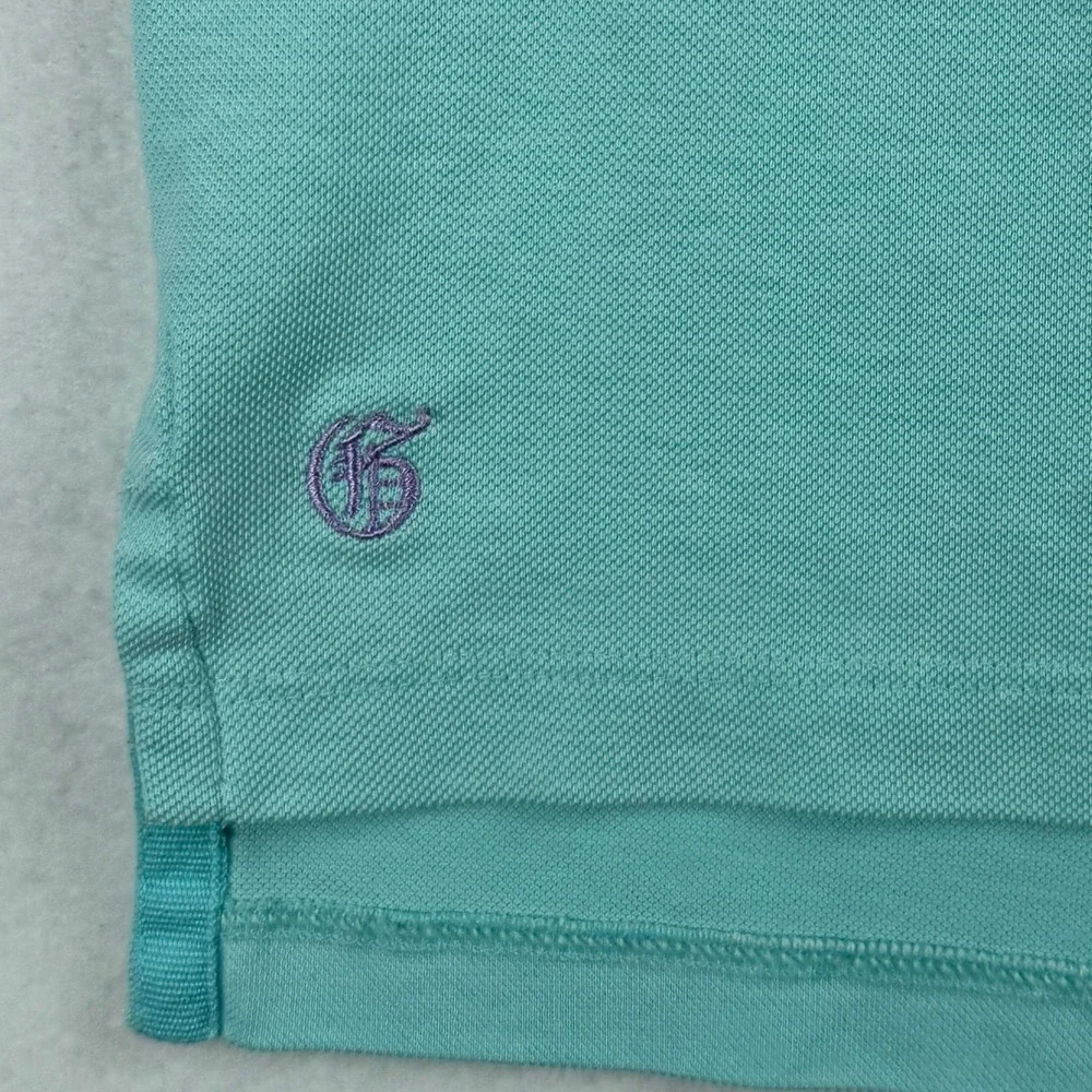 Greyson Men's Golf Omaha Cotton Stretch‎ Short Sleeve Polo Shirt Blue Large
